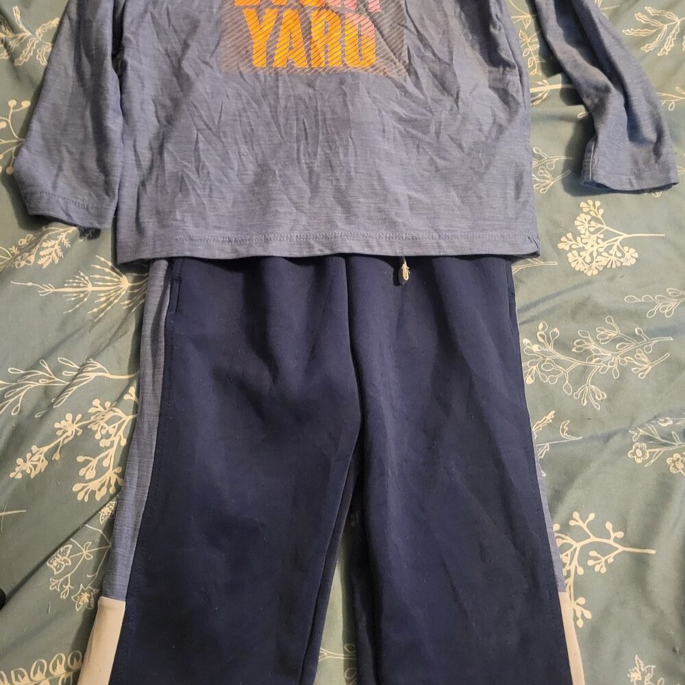 Boys athletic pants and long sleeve shirt  set